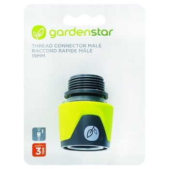 Штуцер Garden Star с наружной резьбой 3/4 - купить, цены на Auchan - фото 1