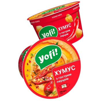 Хумус Yofi! з гострим перцем 250г - купити, ціни на Auchan - фото 1