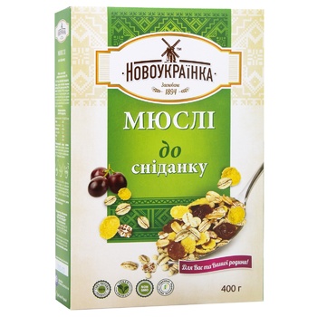 Мюслі Новоукраїнка до сніданку 400г - купити, ціни на ULTRAMARKET - фото 3