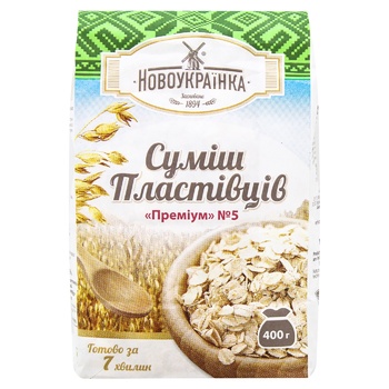 Пластівці вівсяні Новоукраїнка Преміум №5 400г - купити, ціни на ULTRAMARKET - фото 3