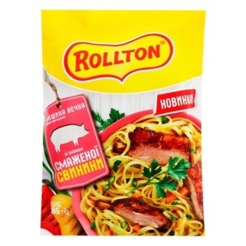 Лапша Rollton со вкусом жареной свинины 85г - купить, цены на ULTRAMARKET - фото 1