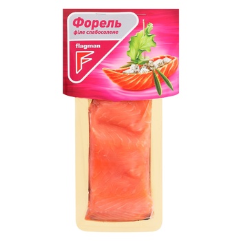 Форель Flagman филе-кусок с кожей слабосоленая 240г - купить, цены на ULTRAMARKET - фото 1