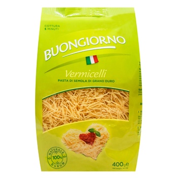 Buongiorno Vermicelli Thin Short Pasta 400g - buy, prices for ULTRAMARKET - photo 1