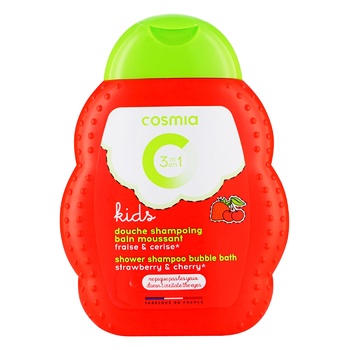 Шампунь Cosmia Kids 3в1 Вишня-Клубника 250мл - купить, цены на Auchan - фото 1