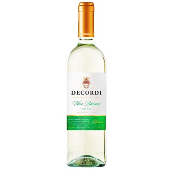 Вино Decordi Vino Bianco біле сухе 10,5% 0,75л - купити, ціни на Auchan - фото 1