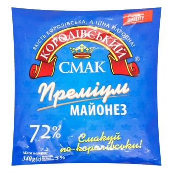 Майонез Королевский вкус Премиум 72% 340г - купить, цены на ULTRAMARKET - фото 2