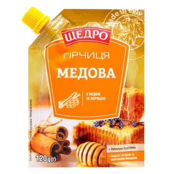 Гірчиця Щедро Медова 120г - купити, ціни на Auchan - фото 1