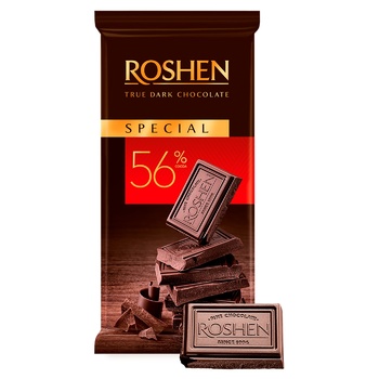 Roshen Classic Dark Chocolate 56% 90g - buy, prices for METRO - photo 4