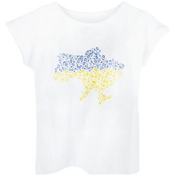 Map of Ukraine Women's T-shirt with Short Sleeves Size L