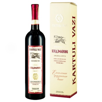 Kartuli Vazi Kindzmarauli Red Semisweet Wine 10.5% 0.75l - buy, prices for ULTRAMARKET - photo 1