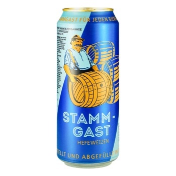 Stammgast Hefeweissbeer Light Unfiltered Beer 5% 0.5l - buy, prices for NOVUS - photo 1