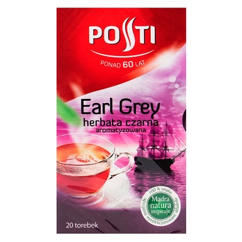 Black tea Posti Earl Grey 20х1.5g teabags Poland - buy, prices for NOVUS - photo 2