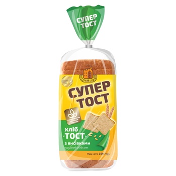 Kyivkhlib Toast Bread with Bran Sliced 350g - buy, prices for METRO - photo 1