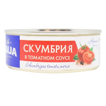 Скумбрия Kaija в томатном соусе 240г - купить, цены на Auchan - фото 1