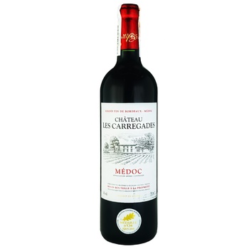 Вино Chateau Les Carregades Medoc красное 14% 0,75л - купить, цены на Auchan - фото 1