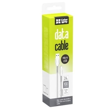 ColorWay USB MicroUSB Cable 2.4a 1m - buy, prices for Auchan - photo 1