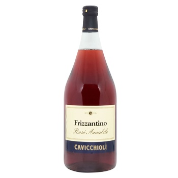 Вино игристое Frizzantino Rosato Amabile розовое полусухое 8% 1,5л - купить, цены на WINETIME - фото 1