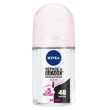 Дезодорант Nivea Clear Невидимий для білого та чорного 25мл - купити, ціни на - фото 11