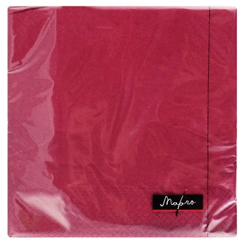 Margo Three-layer Burgundy Napkins 33*33cm 18pcs - buy, prices for Auchan - photo 1