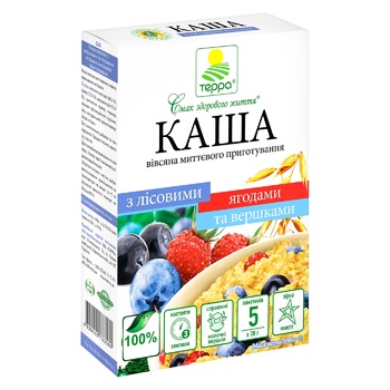 Каша вівсяна Терра з вершками та лісовими ягодами 190г - купити, ціни на - фото 1