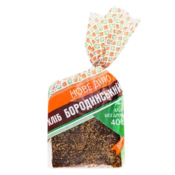 Хліб Нове Діло Бородинський бездріжджовий нарізний 400г - купити, ціни на Таврія В - фото 1