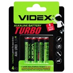 Videx Turbo Alkaline Batteries AAA 1.5V 4pcs