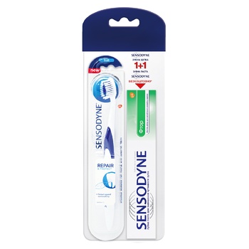 Sensodyne Restoration And Protection Toothbrush + Toothpaste 50ml gift - buy, prices for EKO Market - photo 1