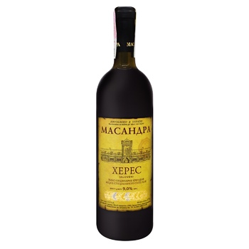 Masandra Sherry white strong wine 19.5 % 0.75l - buy, prices for - photo 1