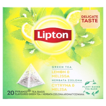 Чай зелений Lipton Лимон та меліса 1,6г*20шт - купити, ціни на Восторг - фото 2