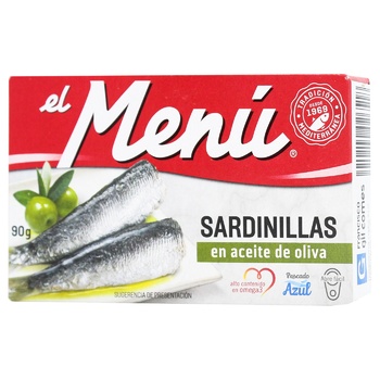 El Menu Mediterranean Sardines in Olive Oil 90g - buy, prices for WINETIME - photo 1