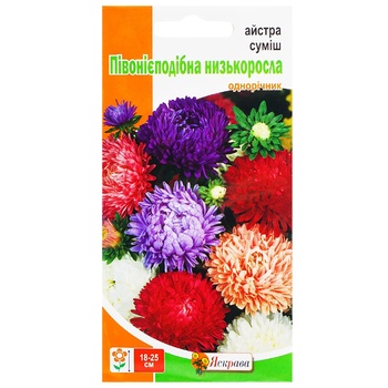 Семена Яскрава Астра низкорослая Пионовидная смесь 0,3г - купить, цены на Auchan - фото 1