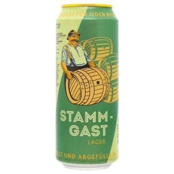 Stammgast Lager Beer 5% 0.5l - buy, prices for MegaMarket - photo 1