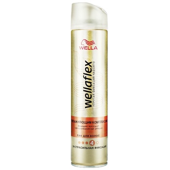 Wellaflex Extra Strong Hold Hairspray with Moisturizing Complex 250ml - buy, prices for ULTRAMARKET - photo 1