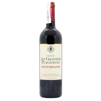 Chateau Les Graviers Plagnolles Red Dry Wine 13% 0.75l - buy, prices for WINETIME - photo 1