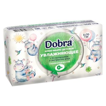 Dobra Moisturizing Cream Soap with D-Panthenol and Aloe Extract 350g - buy, prices for - photo 1