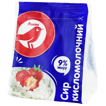 Сир кисломолочний Ашан 9% 350г - купити, ціни на Auchan - фото 1