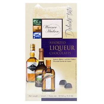 Цукерки Warner Hudson Piasten Assorted Liqueur шоколадні з алкоголем 150г - купити, ціни на WINETIME - фото 3