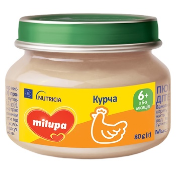 Milupa for children from 6 months with chicken puree 80g - buy, prices for Auchan - photo 1