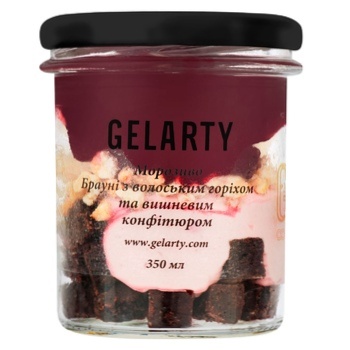 Gelarty Brownie Ice Cream with Walnuts and Cherry Jam 350ml - buy, prices for WINETIME - photo 1