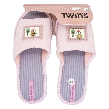 Twins Your Star HS-VL Pink Home Slippers for Women 38-39 size - buy, prices for ULTRAMARKET - photo 1