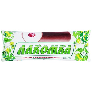 Laska Lakomka Ice Cream with Cherry Filling 100g - buy, prices for Auchan - photo 1