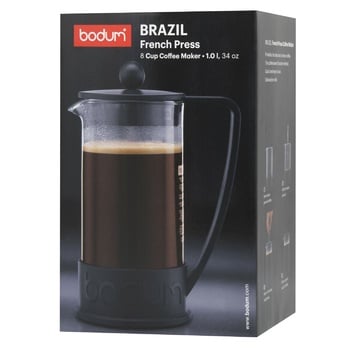 Френч-прес Bodum Brazil чорний 1л - купити, ціни на WINETIME - фото 1