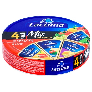 Сир плавлений Lactima Mix чотири смаки 120г - купити, ціни на Grono - фото 1
