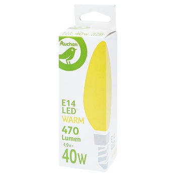 Auchan Candle Warm Light LED Bulb E14 40W - buy, prices for Auchan - photo 1