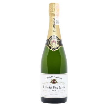 Шампанское J.Contet Pere & Fils белое брют 12% 0,75л - купить, цены на - фото 1