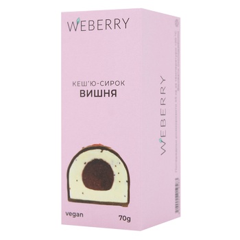 Кешью-сырок WeBerry Вишня 70г - купить, цены на WINETIME - фото 1