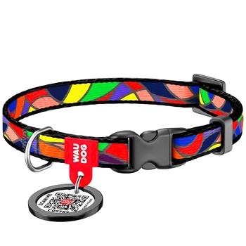 Waudog Stained Glass Collar with QR Passport for Dogs 20-30cm - buy, prices for Auchan - photo 1