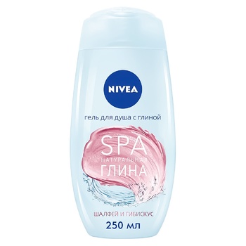 Гель для душа Nivea SPA Натуральная глина шалфей и гибискус 250мл - купить, цены на Auchan - фото 1