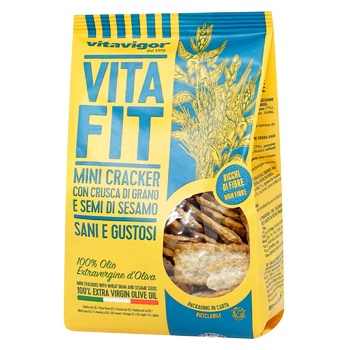 Vitavigor Mini Cracker with Bran and Sesame 150g - buy, prices for WINETIME - photo 1