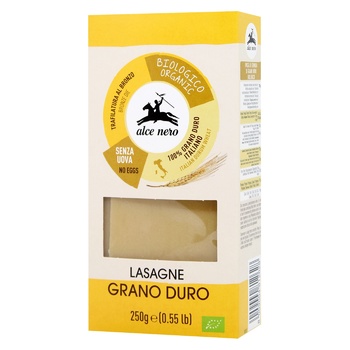 Alce Nero Lasagna Durum Wheat Pasta 250g - buy, prices for ULTRAMARKET - photo 2